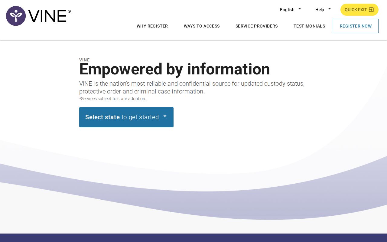 Colorado County VINELink inmate check Texas search screen